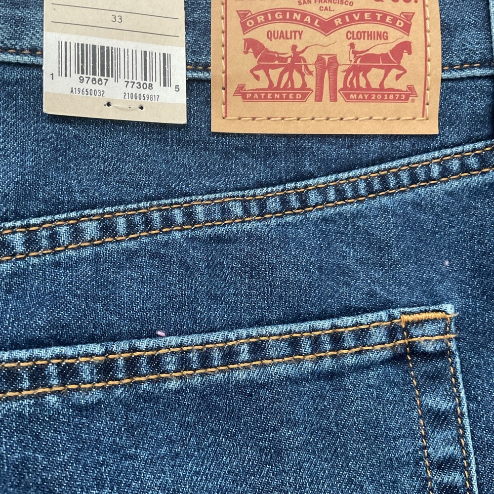 Levi's Blue Jean Shorts High Waisted Size 33 - Picture 5 of 5